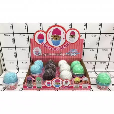 Мишка в кексе 12 шт в боксе 86010