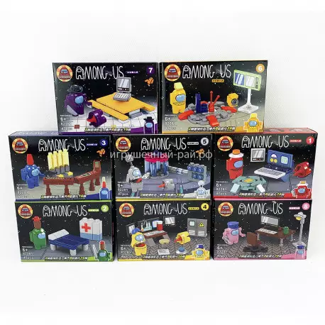 Конструкторы Амонг (~47 дет) бокс из 8 шт 82281
