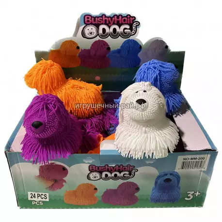 Резиновая мялка антистресс Собачка светящийся (свет, 17 см) в ассортименте MM-200