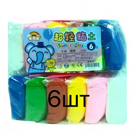 Масса для лепки Гигант (набор из 6 цветов) PP6611