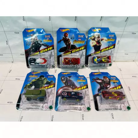 Машинка Хот вилс Супер-герои (ассортимент) на блистере 6680-5A