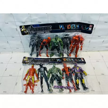 Фигурки Супер-герои (набор из 5 шт) в упаковке BB5KT-2