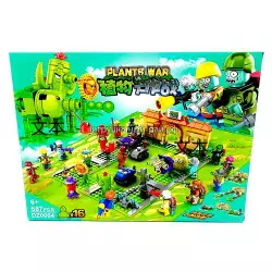Конструктор Зомби против растений - Битва за бежевый дом (687 дет) DZ0004