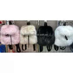 Пушистый рюкзак для девочек