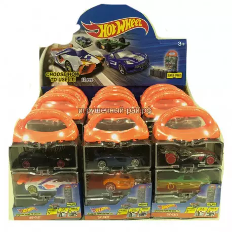 Машинки Хот Вилс в пластиковом кейсе (набор из 3 шт) бокс из 12 шт C265-3A