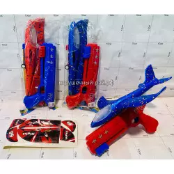 Пистолет - запускалка с самолётом из пенопласта (свет) T800A-6