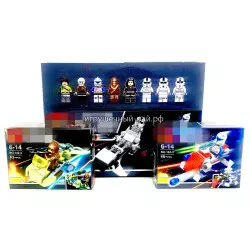 Конструкторы Звёздные войны (Bozhi, 8 видов, ~63+ дет) бокс из 16 шт 142-1-8