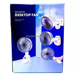 Вентилятор заряжаемый настольный на подставке с прищепкой MJ537