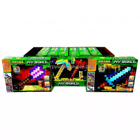 Конструктор Майнкрафт (4 вида) бокс из 8 шт D829