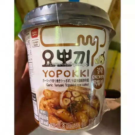 Рисовые палочки Topokki в соусе терияки и с чесноком