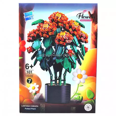 Конструктор Ботаника - Цветок в горшке (101 дет) 101-7