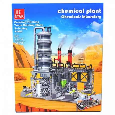 Конструктор Химический завод (Jie Star, 728 дет) JJ9015